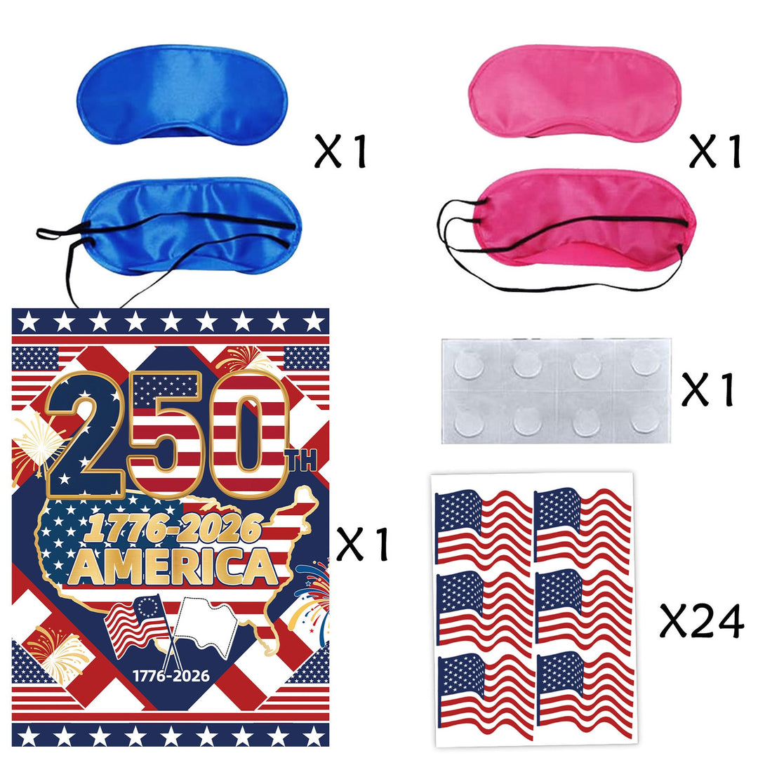 Unisex nan patriotic party glasses made of sturdy cardboard with USA flag design and fireworks toppers Kalsten