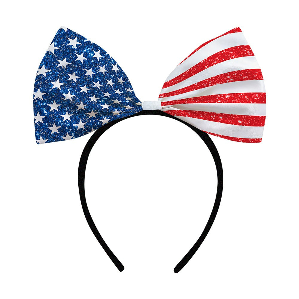 Ladies oversized bow headband with star pattern Kalsten