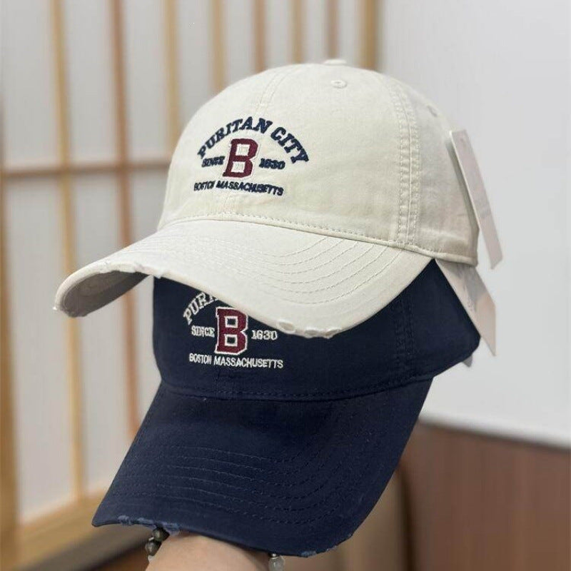 Women's Vintage Distressed Embroidered Baseball Cap Kalsten