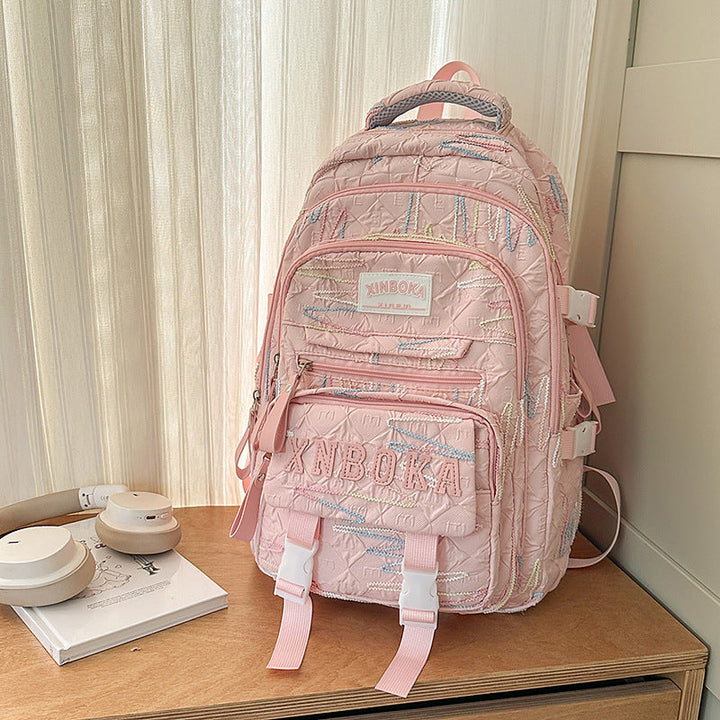 Multi-Functional Patterned School Backpack Kalsten