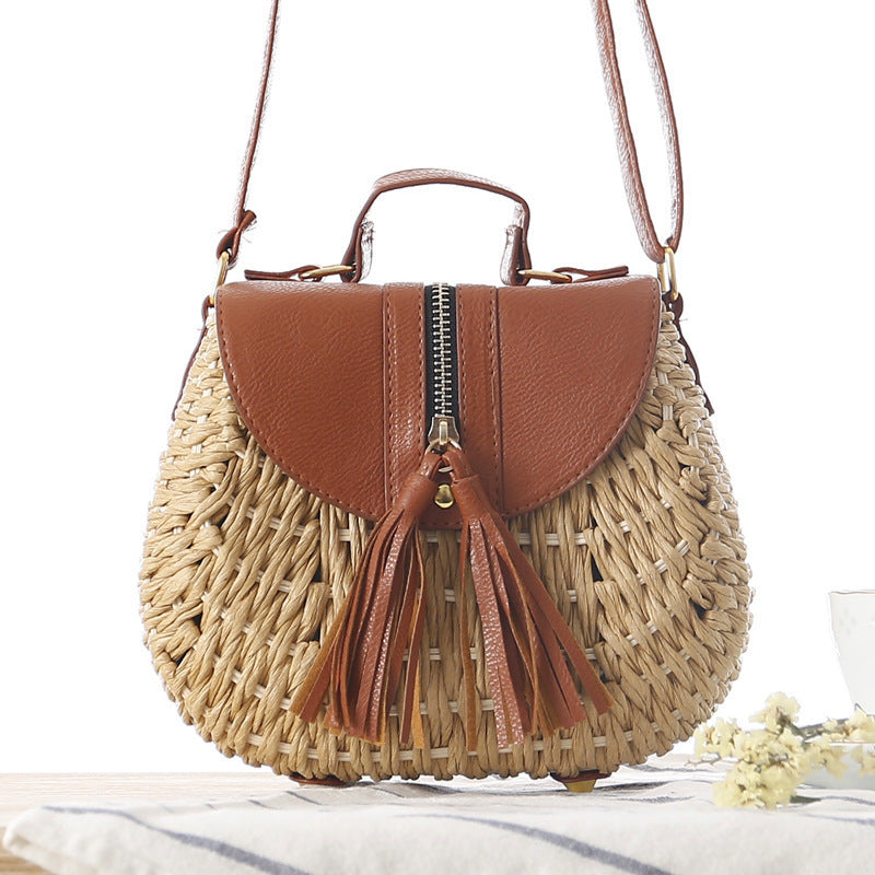 Handbag with Unique Woven Design and Elegant Flap Kalsten