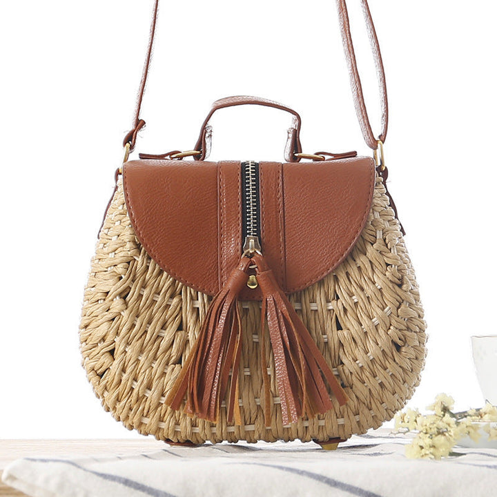 Handbag with Unique Woven Design and Elegant Flap Kalsten
