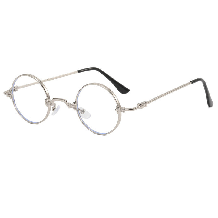 Ladies fashionable round glasses with high-quality metal frame and flexible temples Kalsten
