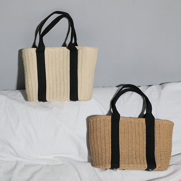 Durable basket bag with contrasting straps Kalsten