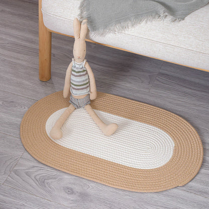 Round Jute Rug with Fringes Acalora