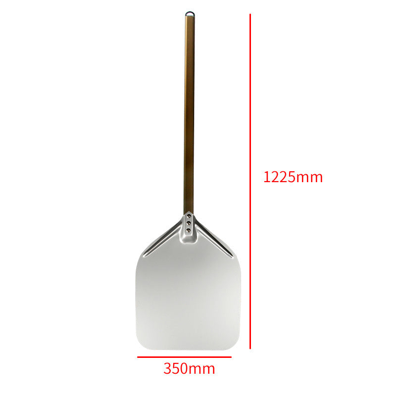 extra-long wooden handled aluminum pizza peel with flat square paddle Kalsten
