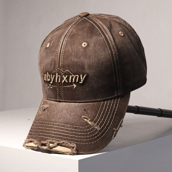 Men's Vintage Distressed Denim Baseball Cap Kalsten