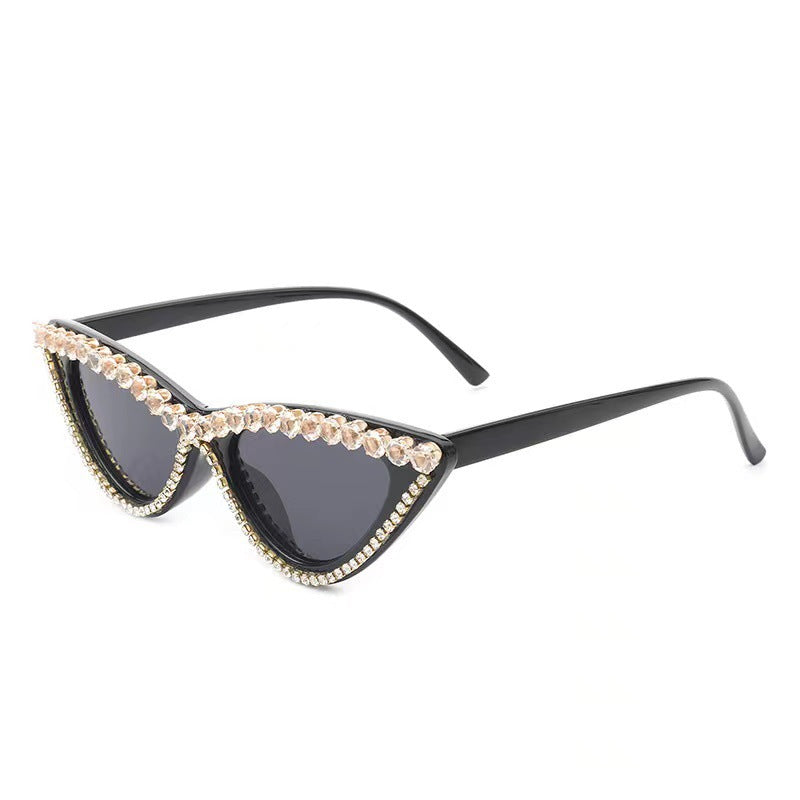 Ladies Glamorous Cat Eye Sunglasses with Rhinestone Accents Kalsten