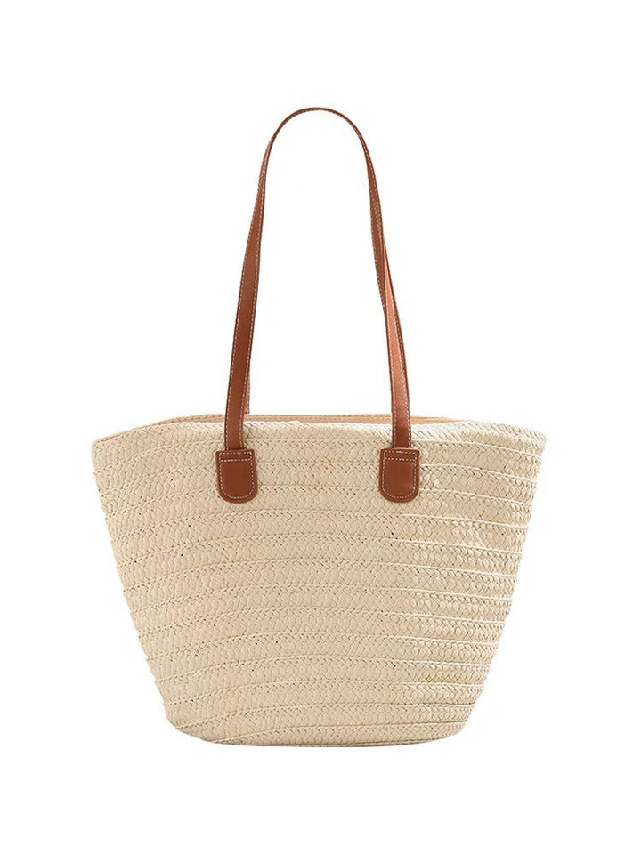 Handcrafted Beach Bag Made of Natural Material with Sturdy Handles Kalsten