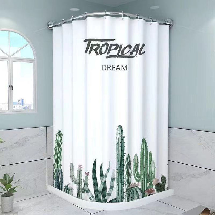 Tropical Cactus Pattern Shower Curtain Kalsten
