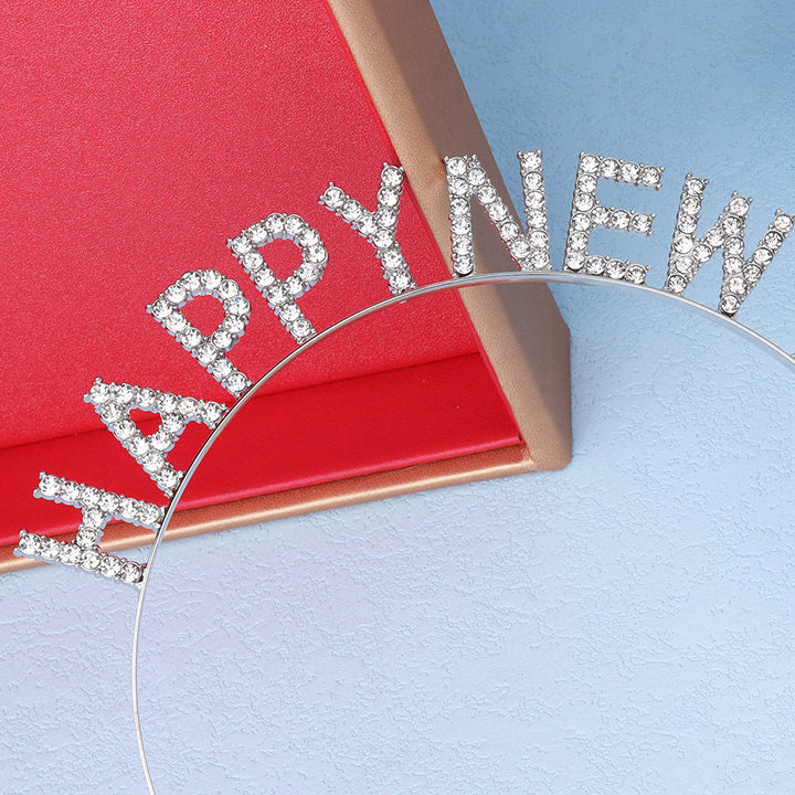 Ladies Glitter Hair Band with "Happy New Year" inscription Kalsten