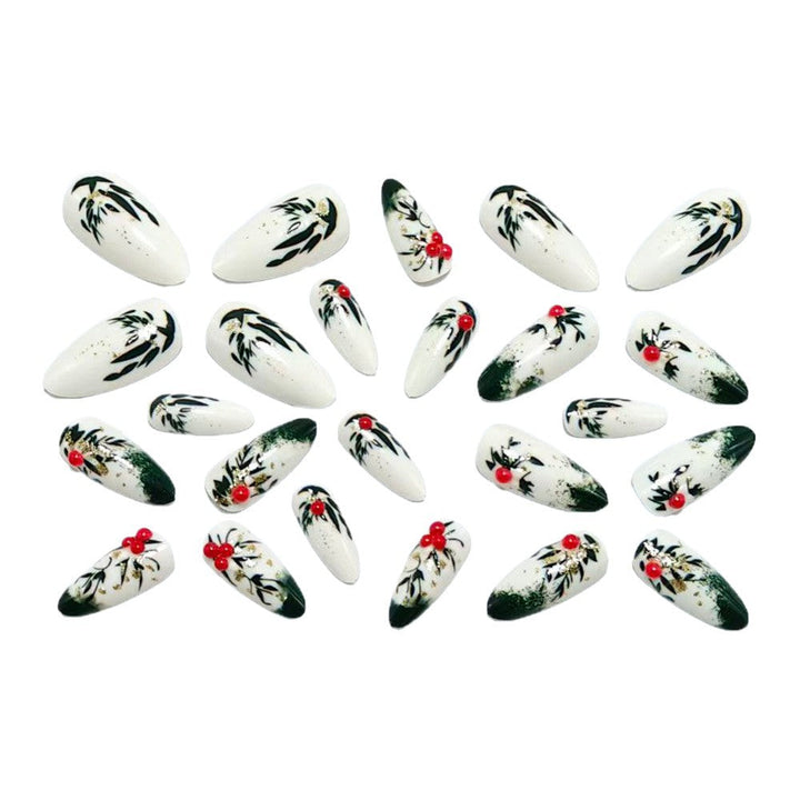 Glamorous artificial nails with floral accents Kalsten