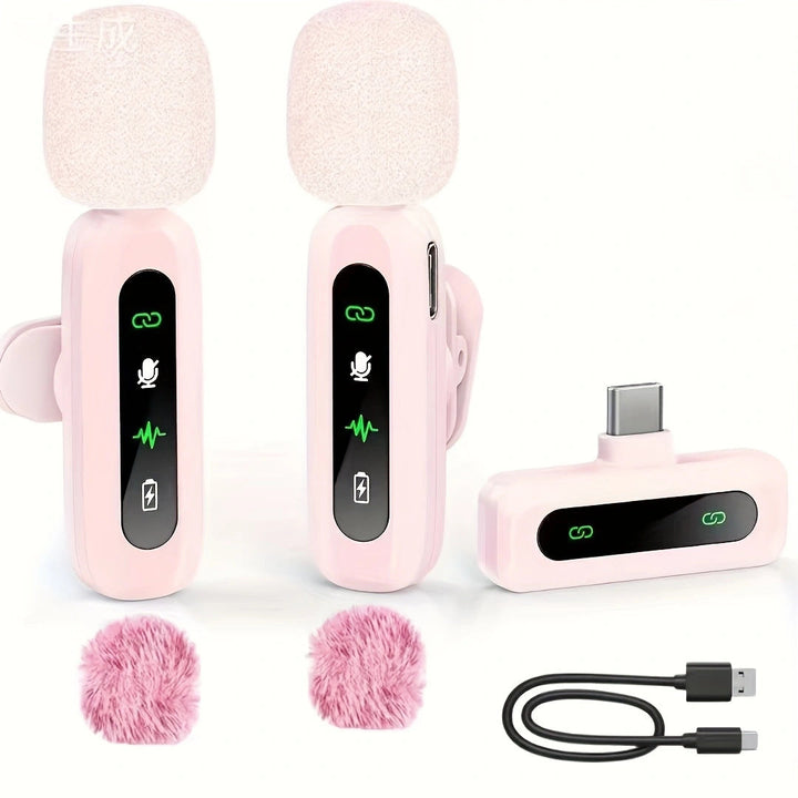 Wireless Lavalier Microphone with High-Sensitivity Audio Recording Kalsten