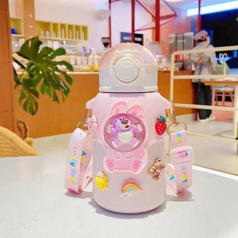 Women's playful and stylish insulated bottle with colorful pendants Kalsten