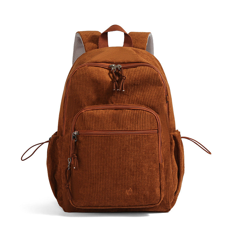 Textured Corduroy Travel Backpack Kalsten