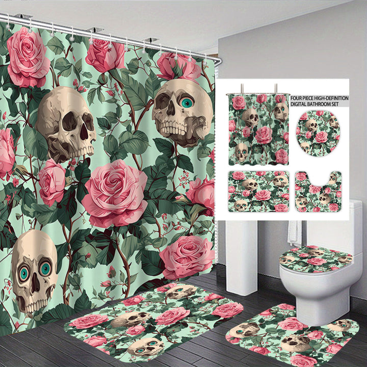 Artistic Skull Themed Bathroom Set Kalsten