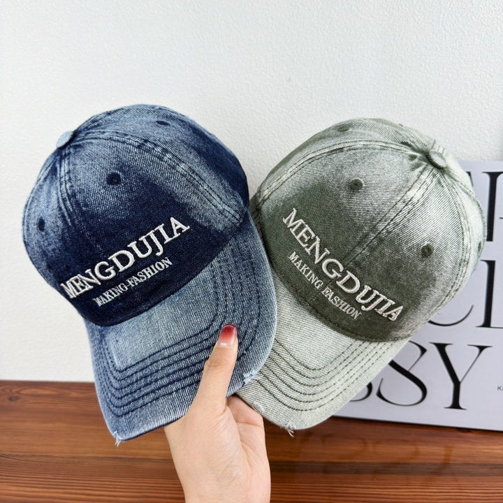Men's Distressed Denim Baseball Cap Kalsten 1784270408