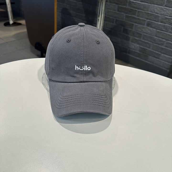 Unisex Casual Cotton Baseball Cap with Embroidered Message Kalsten