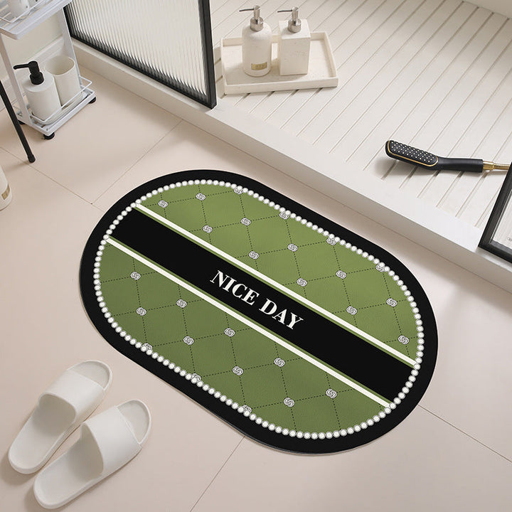 Floral Design Anti-Slip Bath Mat Kalsten