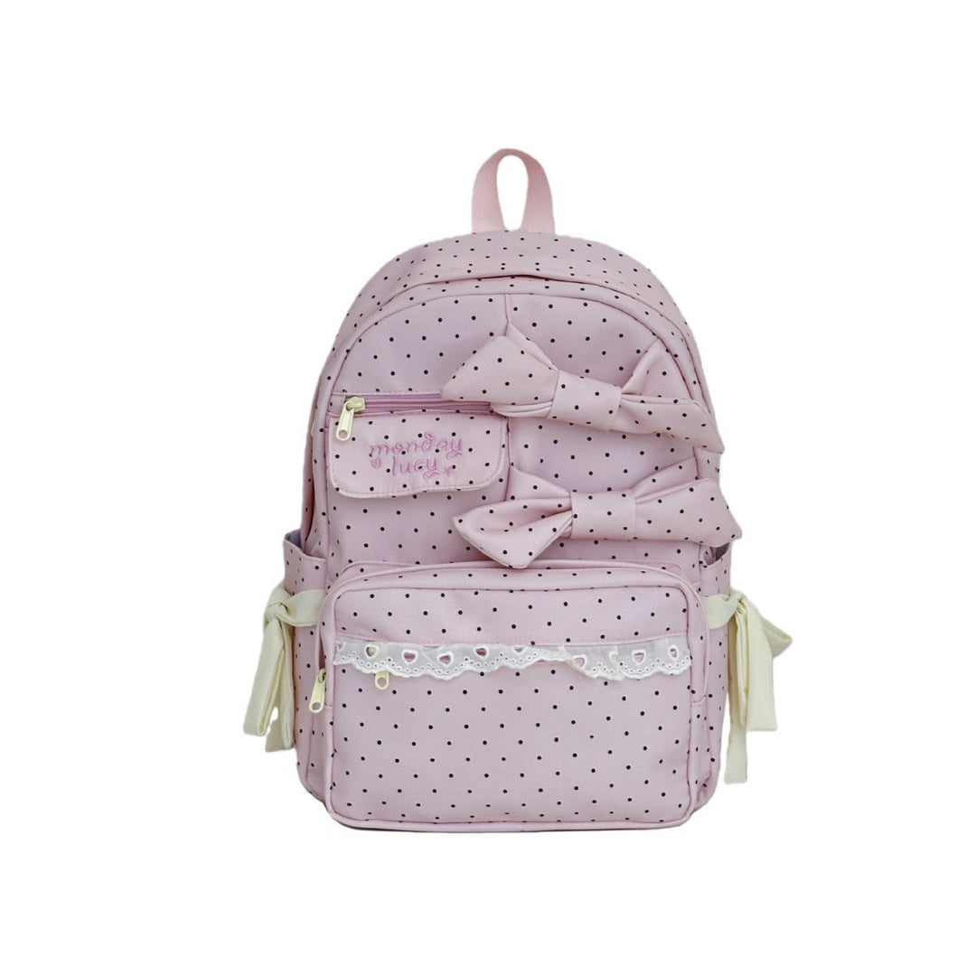 Cute Bow-Embellished School Backpack kalsten
