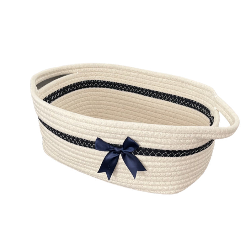 Women's decorative storage basket with bow accent Kalsten