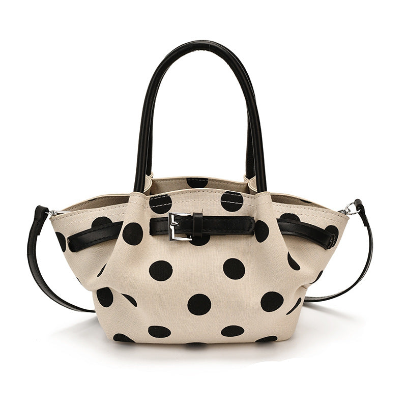 Polka Dot Structured Handbag Kalsten