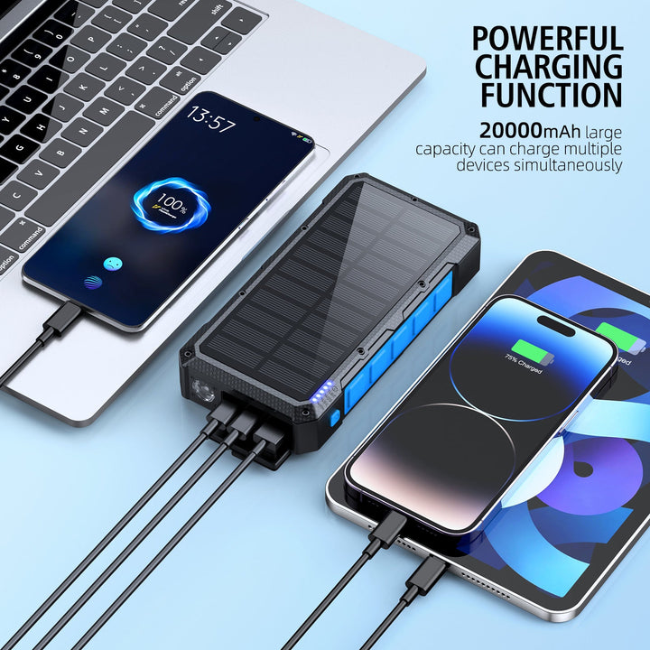 Solar Powerbank with Fast Charging Function and Integrated Flashlight Kalsten