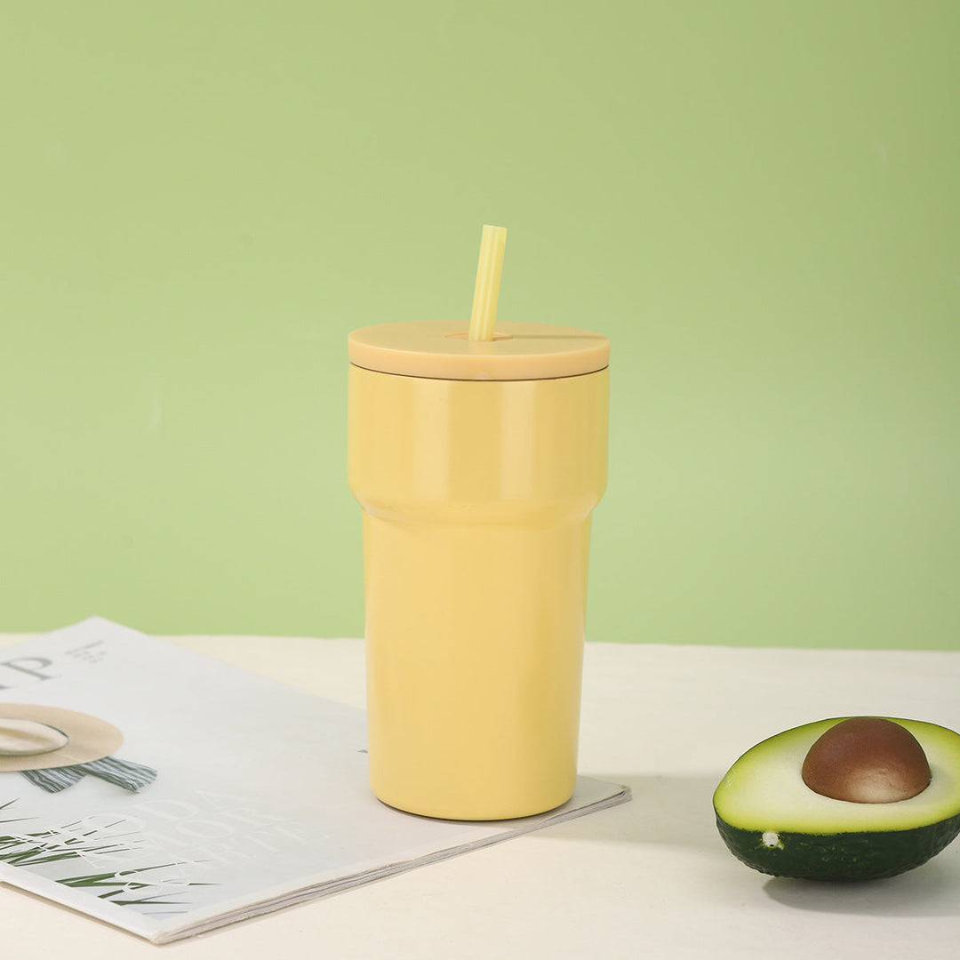 Unisex Insulated Drinking Cup with Dust Protection Lid and Straw Kalsten