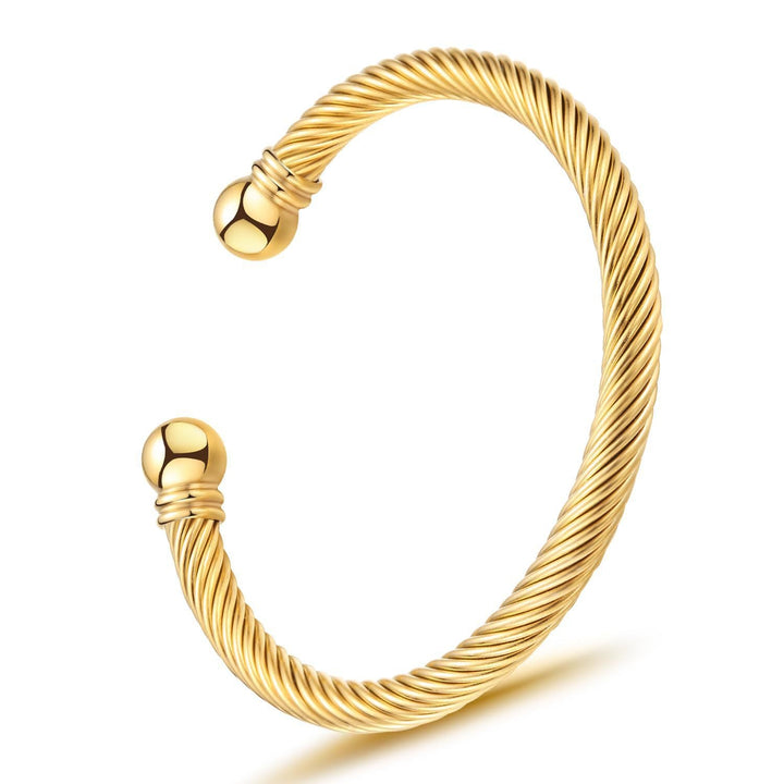 Twisted Cable Design Cuff Bracelet Kalsten