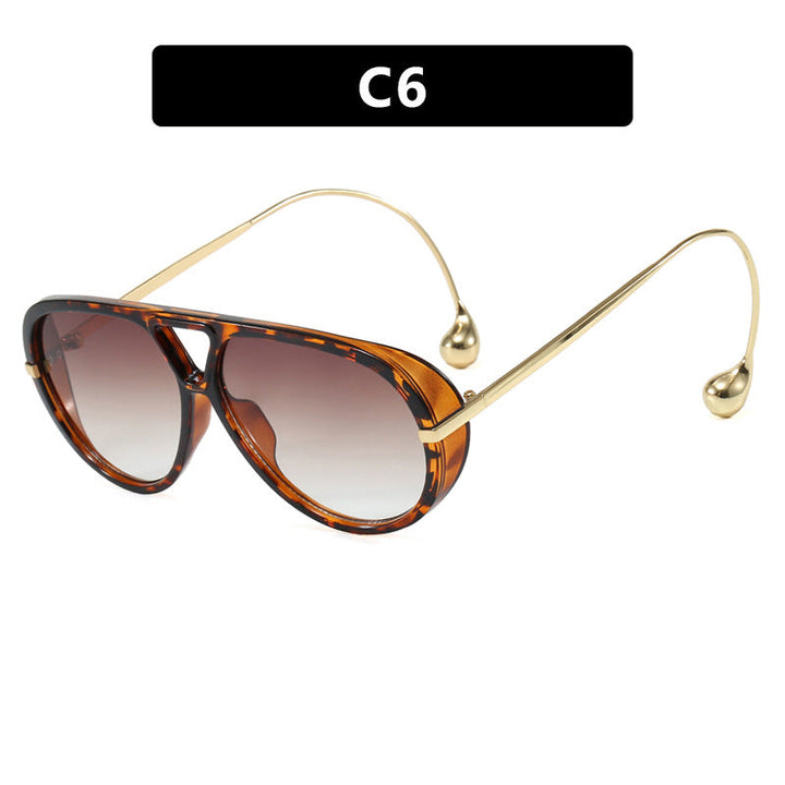 Women's stylish pilot sunglasses with luxurious metal frame Kalsten