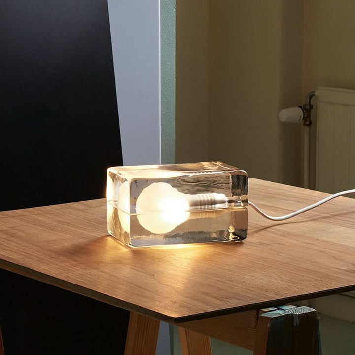 Glass Block Table Lamp with G9 Socket | Kalsten