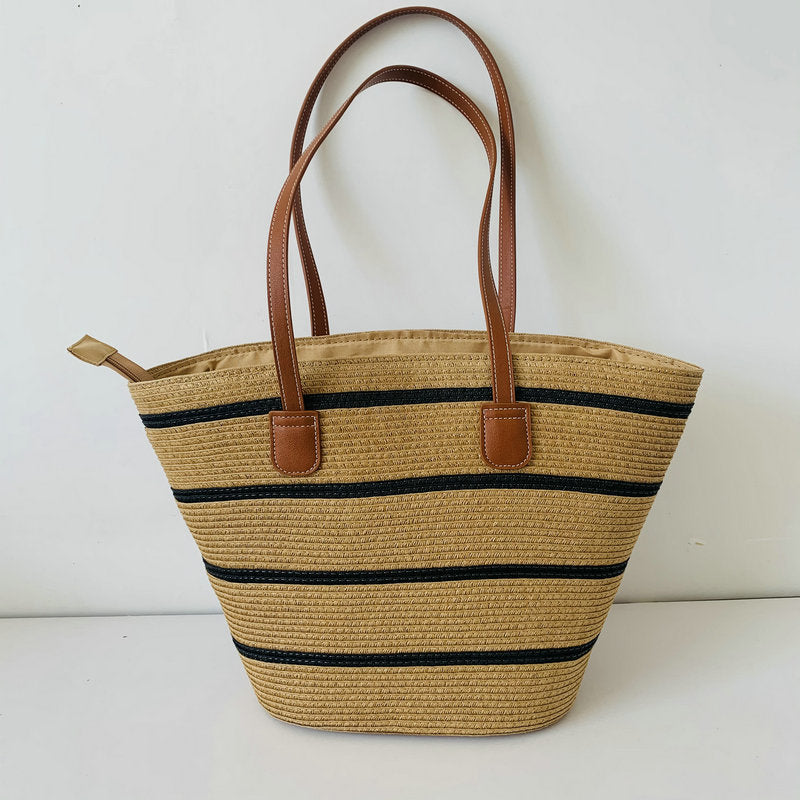 Trendy Basket Bag with Elegant Leather Accents Kalsten