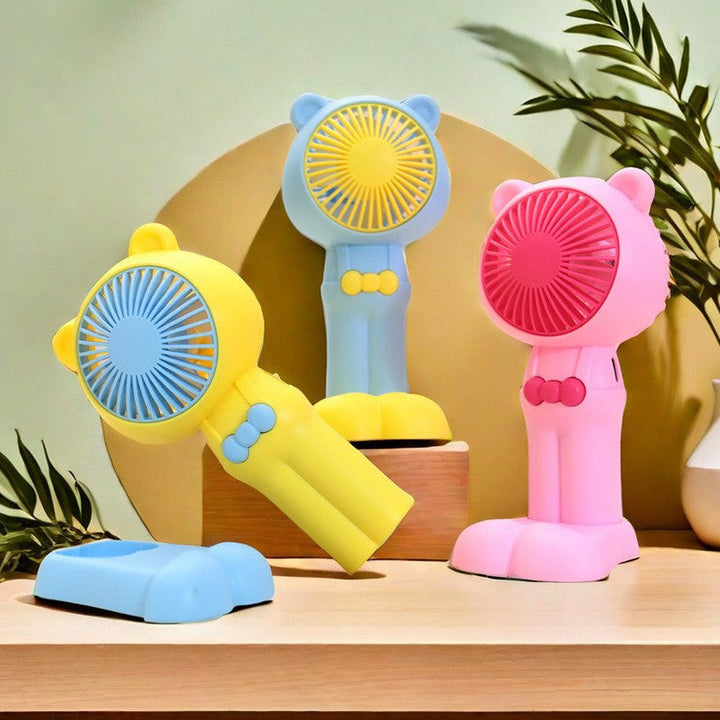 Women's Portable Mini Hand Fan in Cute Bear Design Kalsten