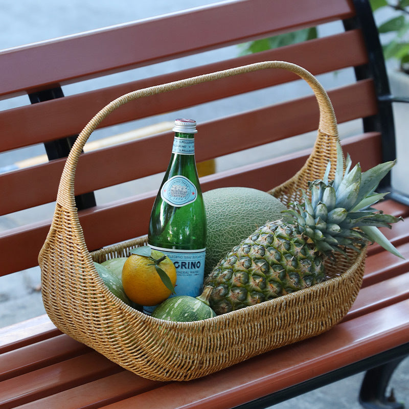 Handcrafted Natural Wicker Carry Basket Kalsten