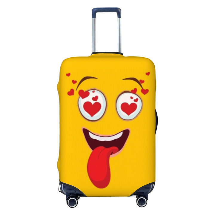 Unisex non-elastic luggage cover with graffiti print and zipper opening, stretchable protective cover with non-slip inner fastening Kalsten