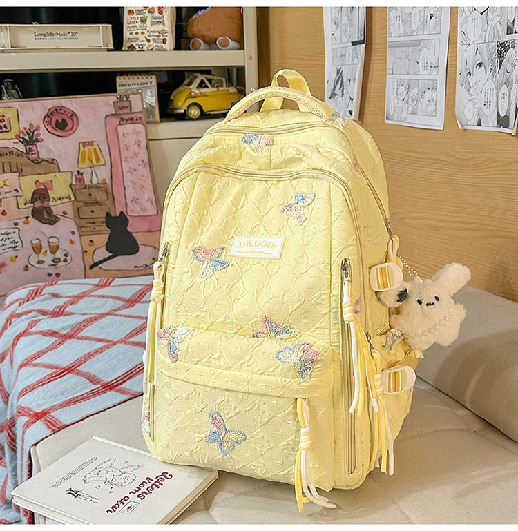 Floral Embroidered Durable School Backpack Kalsten