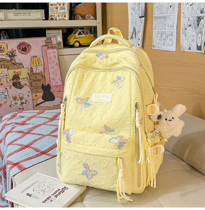 Floral Embroidered Durable School Backpack Kalsten