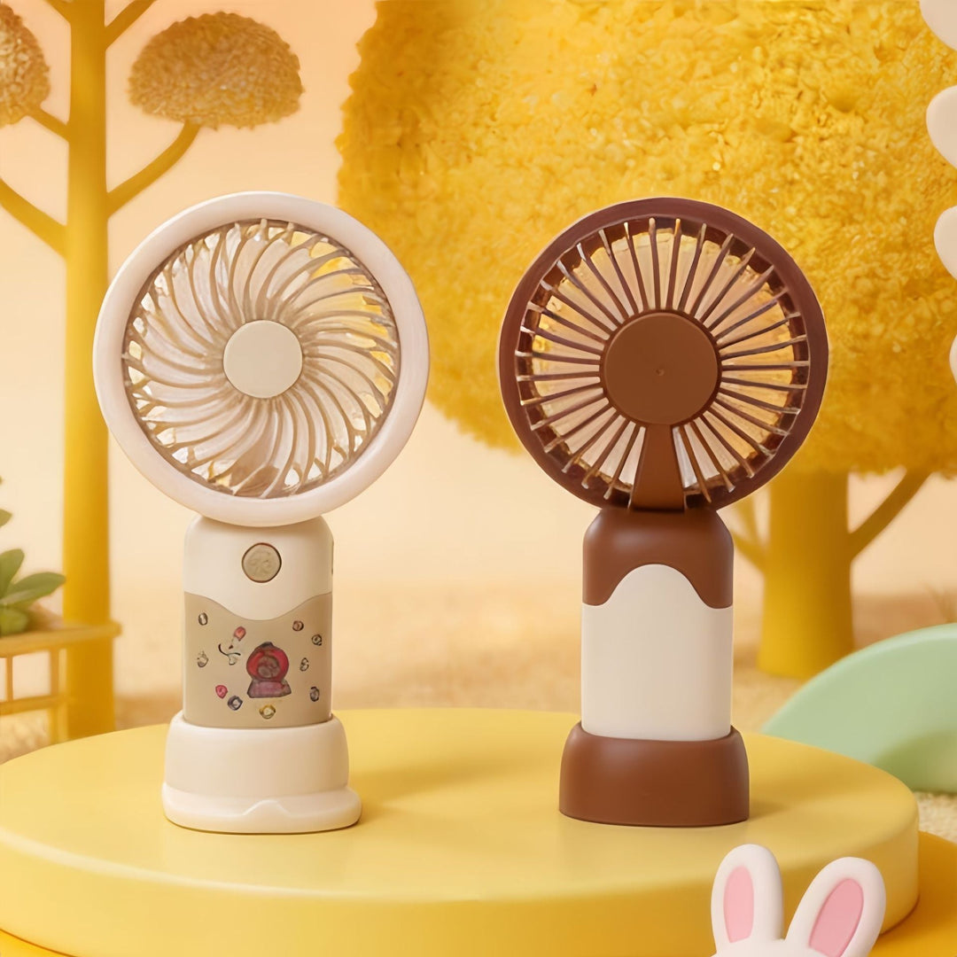 Ladies portable hand fan with ergonomic design and cute motif Kalsten