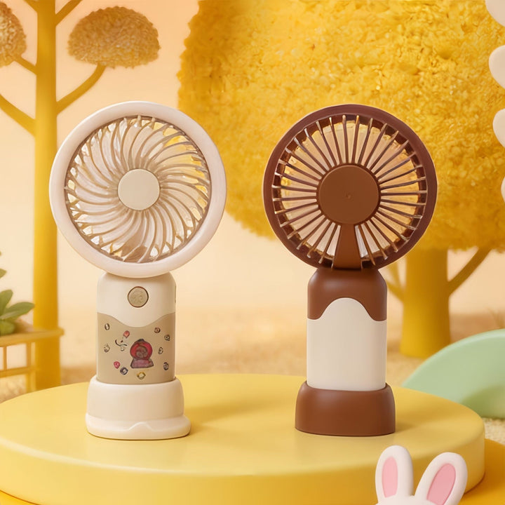Ladies portable hand fan with ergonomic design and cute motif Kalsten