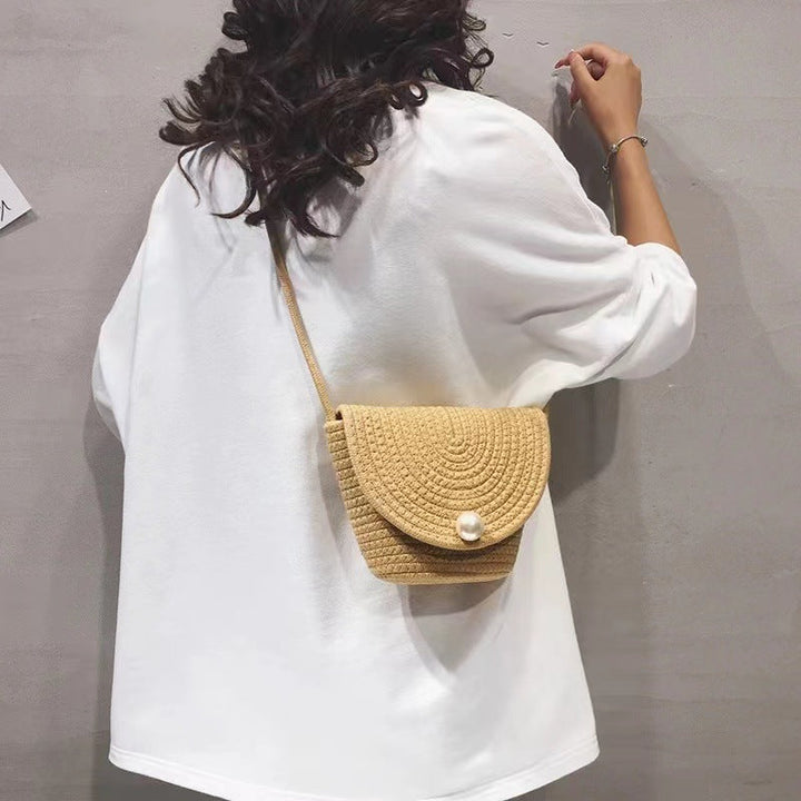 Shoulder bag with elegant pearl closure Kalsten