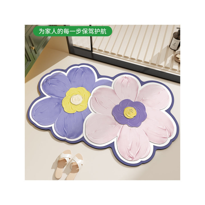 Floral Shaped Bath Mat Kalsten