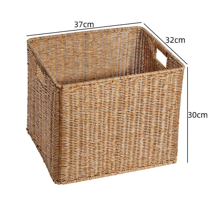 Handcrafted Rectangular Wicker Storage Bin Kalsten