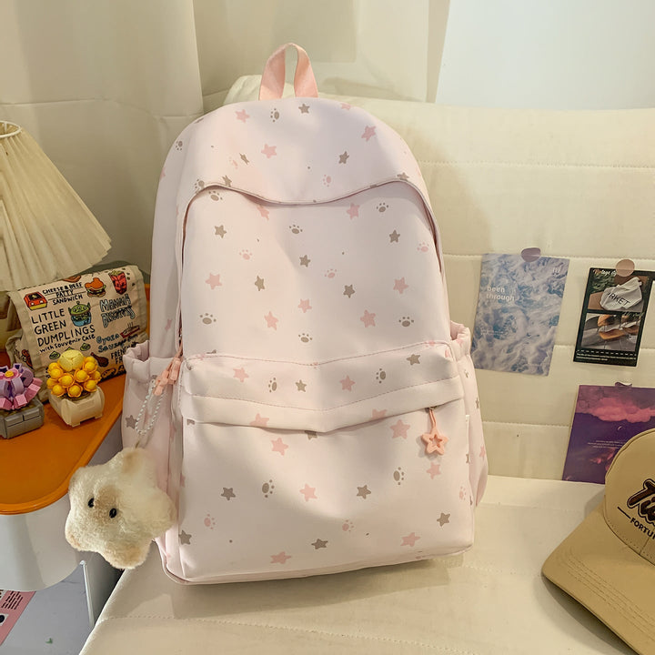 Cute Star-Embellished School Backpack