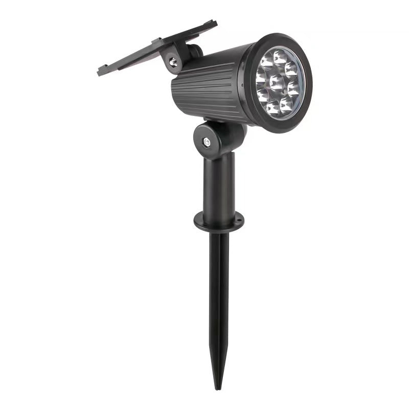 Adjustable Solar LED Garden Spotlight Stake With Swivel Head Integrated Solar Panel And Weatherproof Housing Kalsten