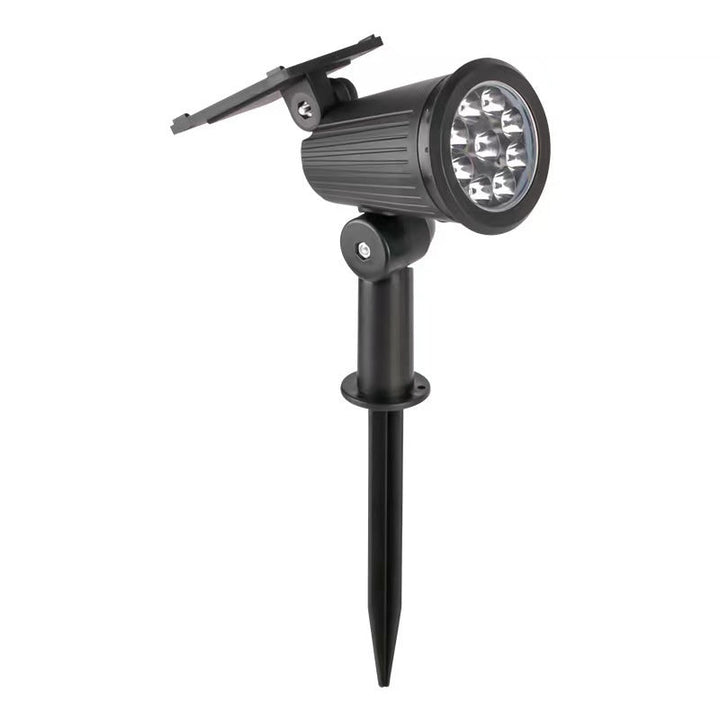 Adjustable Solar LED Garden Spotlight Stake With Swivel Head Integrated Solar Panel And Weatherproof Housing Kalsten