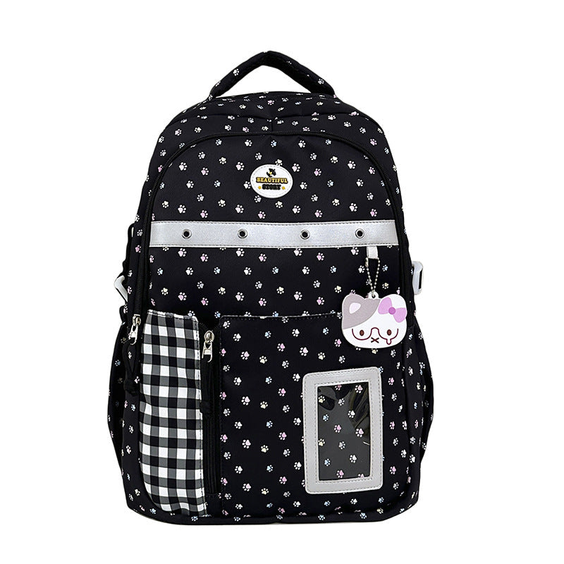 Floral Patterned Multi-Pocket Backpack kalsten