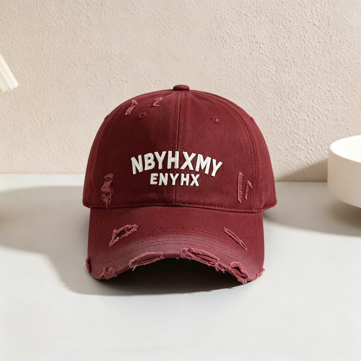 Men's Casual Distressed Textured Baseball Cap Kalsten