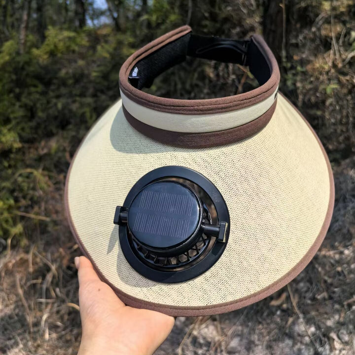 Sun protection visor with solar powered fan Kalsten