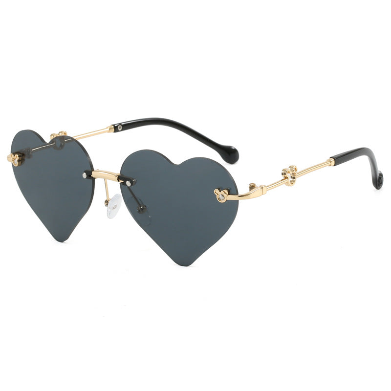 Women's Heart-Shaped Sunglasses with Mirrored Lenses Kalsten