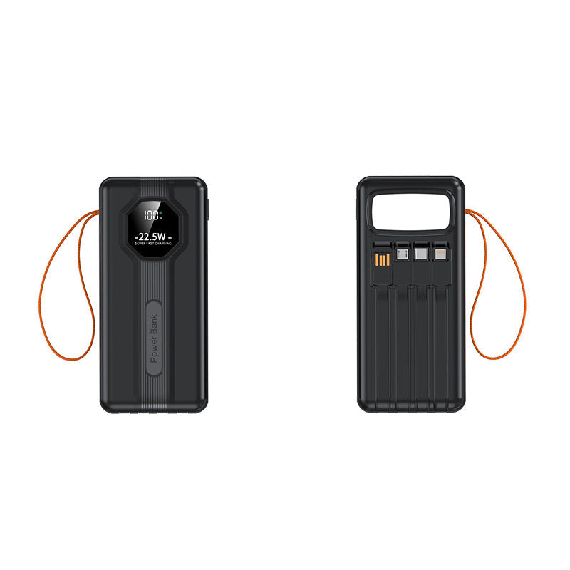 Portable power bank with integrated charging cables and intelligent fast charging function Kalsten